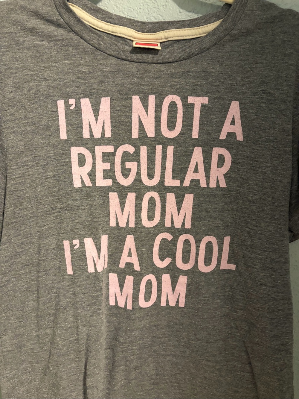 HOMAGE Grey Tee with Pink 'I'm a Cool Mom' Graphic - Picture 2 of 4